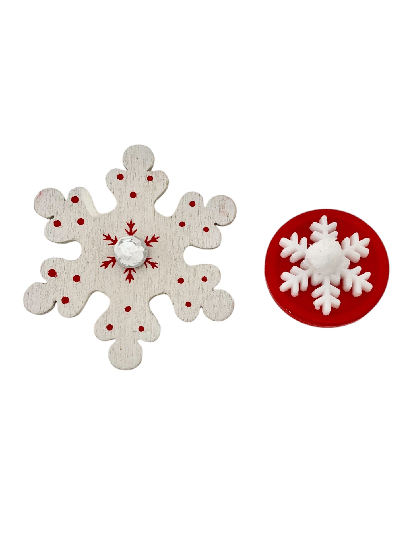 Large Jar Christmas Holiday Red White Wooden Snowflake Stocking Stuffer Children's Table Party Candy Favor FREE SHIPPING