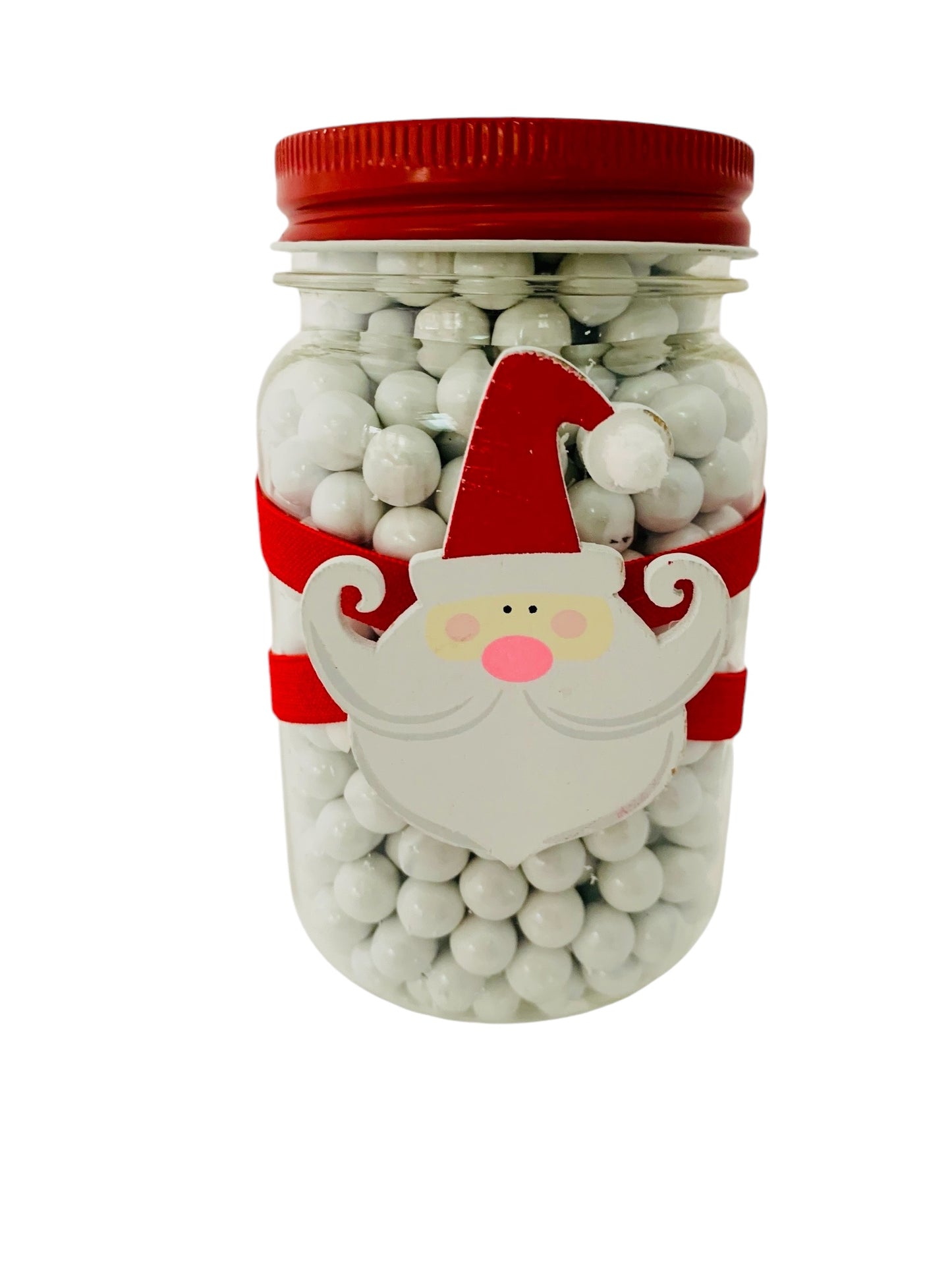 Large Jar Christmas Holiday Red Wooden Santa Stocking Stuffer Children's Table Party Candy Favor FREE SHIPPING