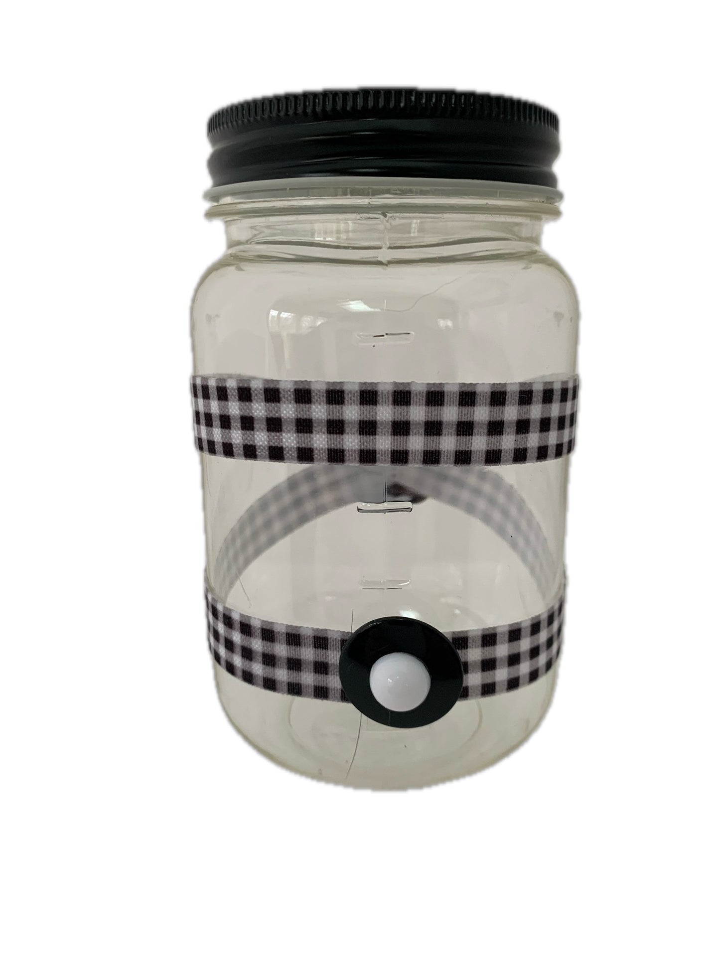 Large Jar Christmas Holiday Black White Buffalo Plaid Frosty Snowman Stocking Stuffer Party Candy Favor Jar FREE SHIPPING