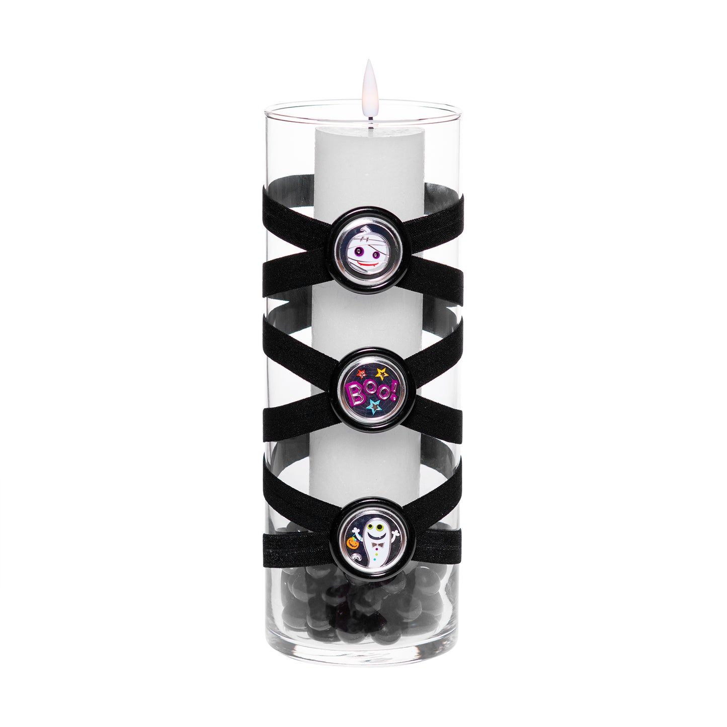 3.5" x 9.5" Vase Black 5X 6 Black Icon Stickers 1 Halloween Collection Complete Set FREE SHIPPING