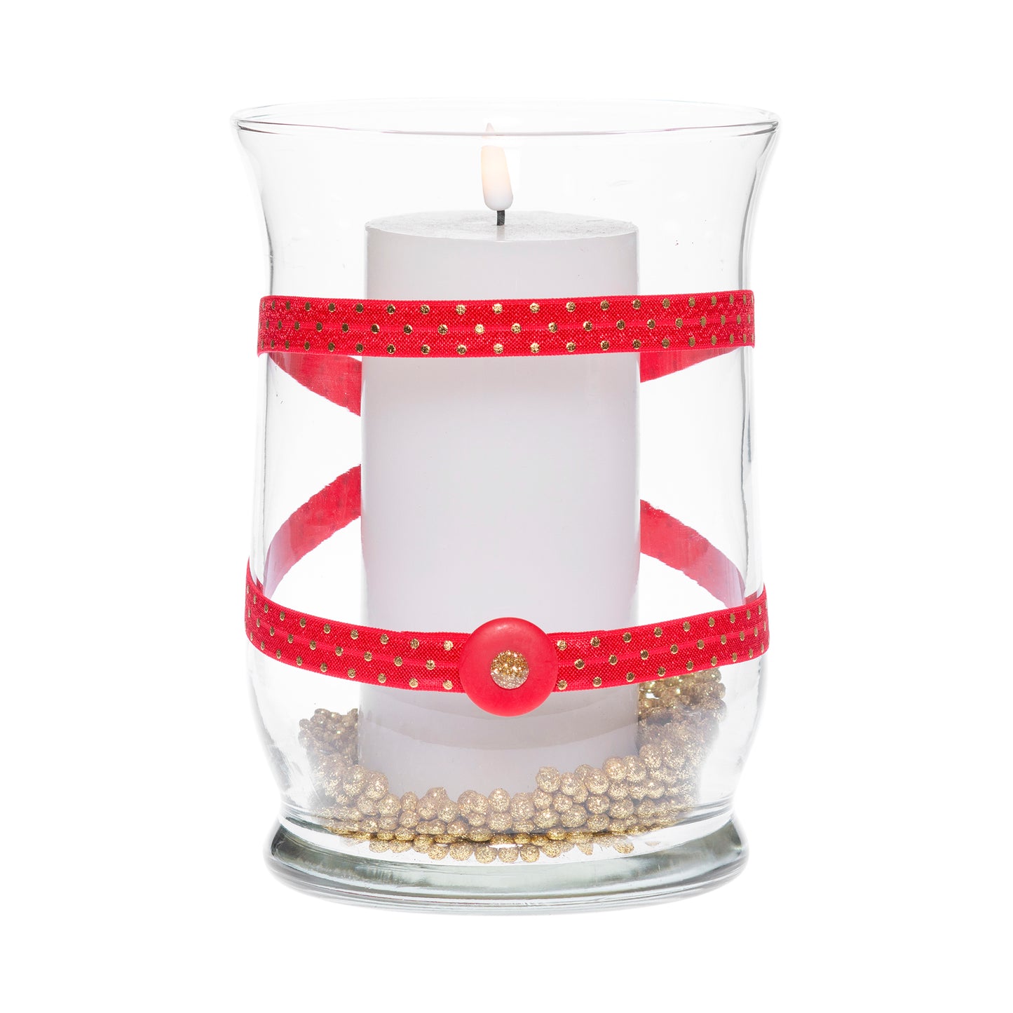 5.5" x 8" Hurricane Red Gold Polka Dot 1X 2 Red Matte Poinsettia Holiday Collection Complete Set FREE SHIPPING