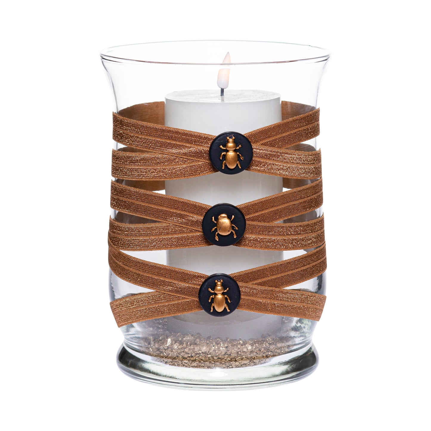 5.5" x 8" Hurricane Vicuna Brown 5X 6 Round Bronze Scarabs Halloween Collection Complete Set FREE SHIPPING