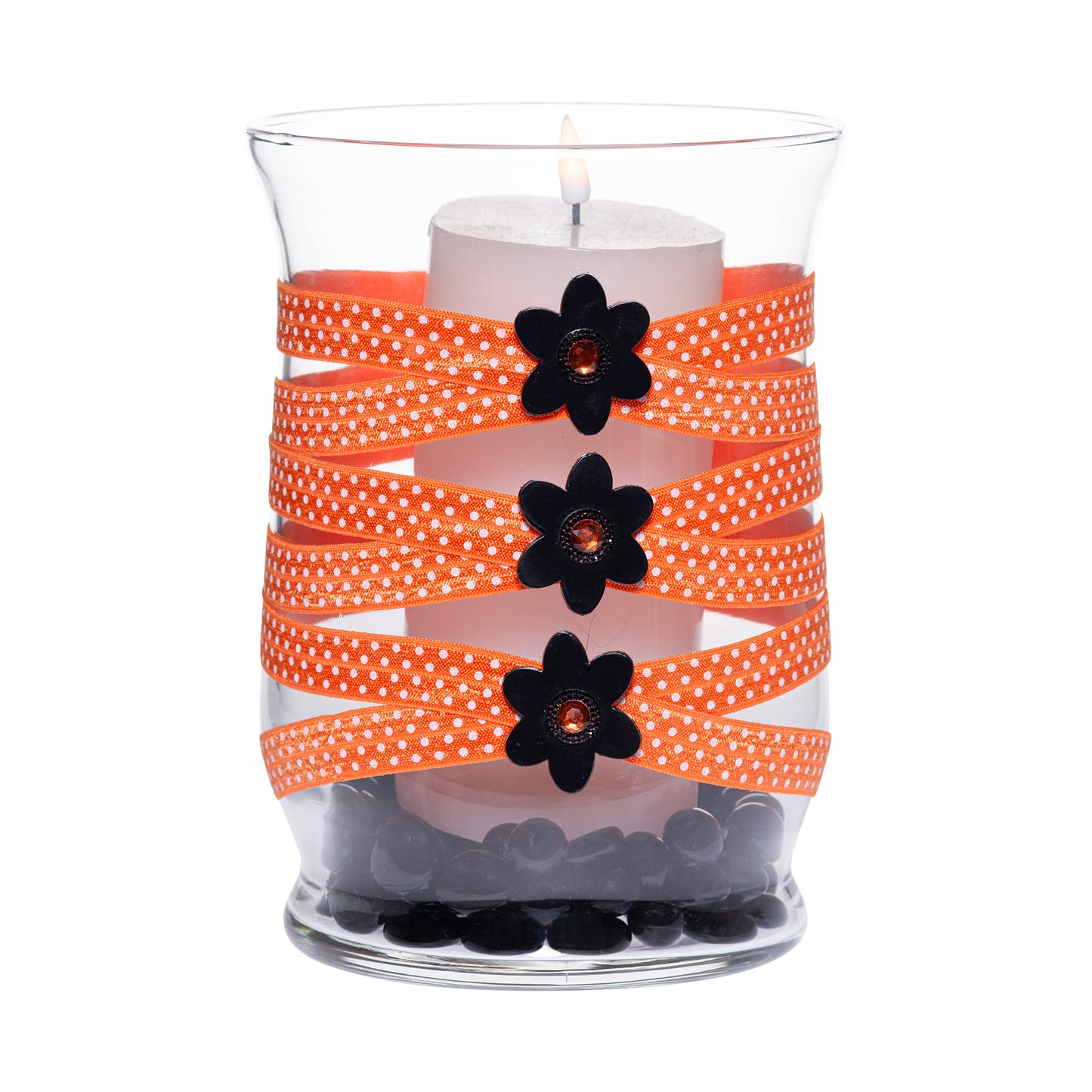 5.5" x 8" Hurricane Orange White Polka Dot 5X 6 Groovy Black Orange Floral Halloween Flowers Collection Complete Set FREE SHIPPING