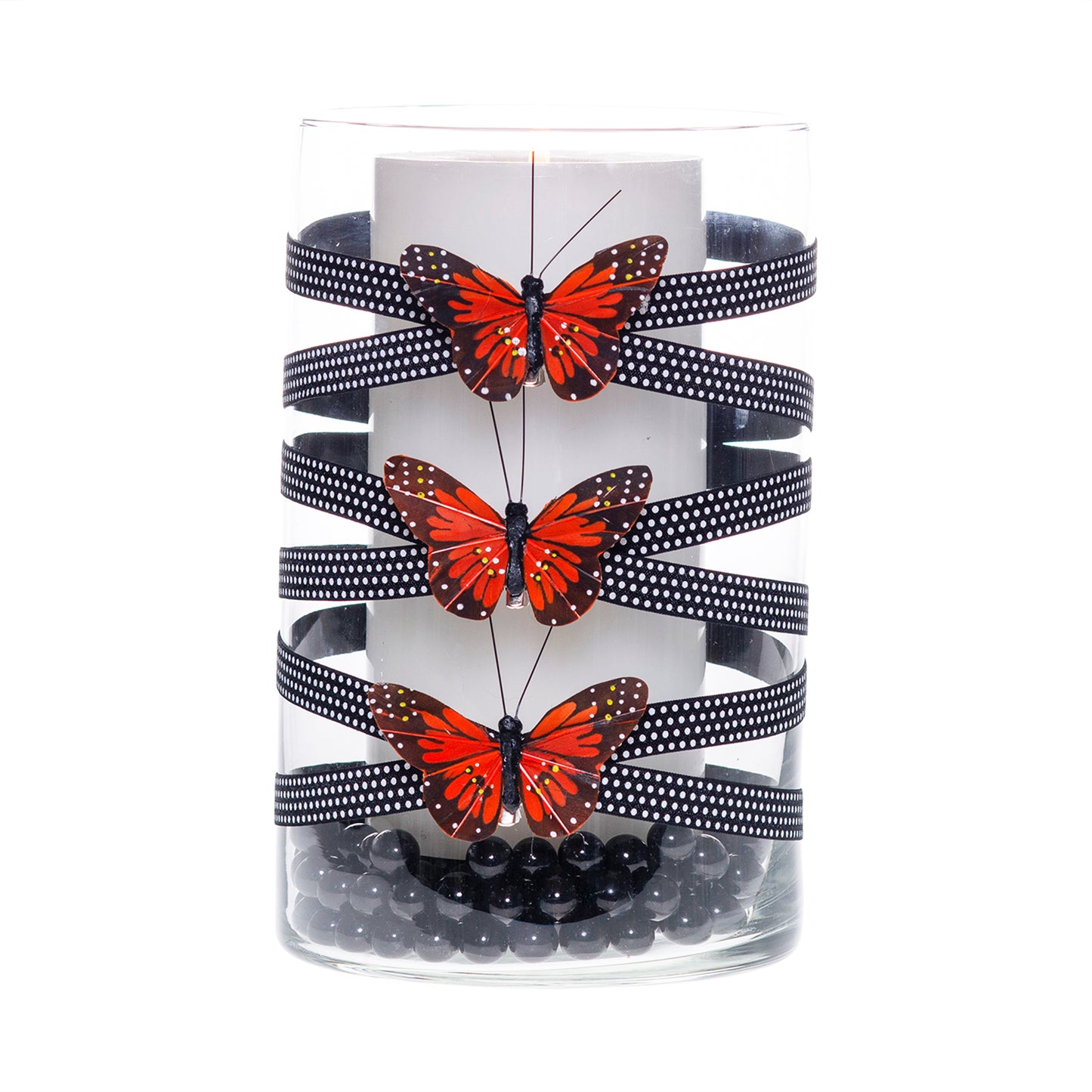 6" x 10" Cylinder Black White Polka Dots 5X 6 Clip Orange Halloween Butterflies Collection Complete Set FREE SHIPPING