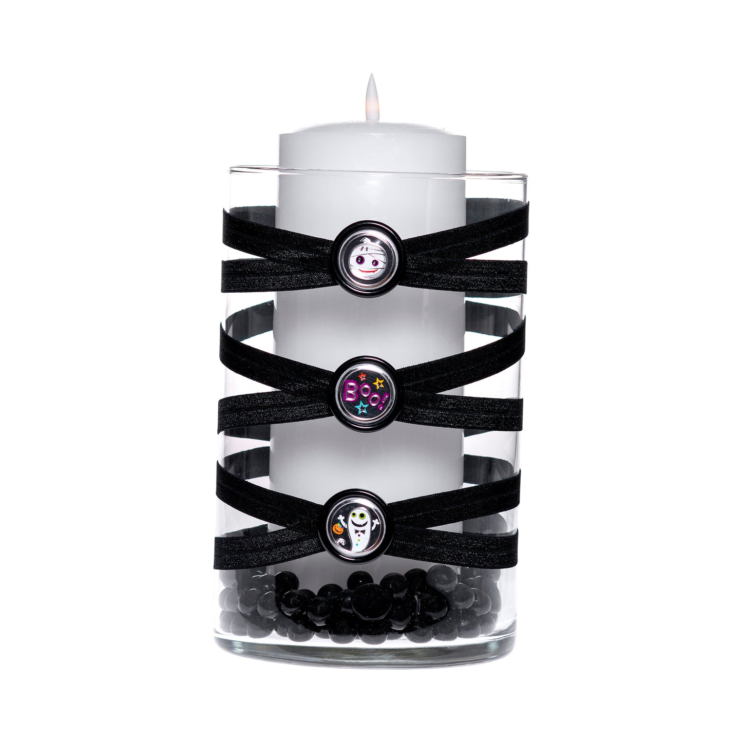 6" x 10" Cylinder Black 5X 6 Black Icon Stickers 1 Halloween Collection Complete Set FREE SHIPPING