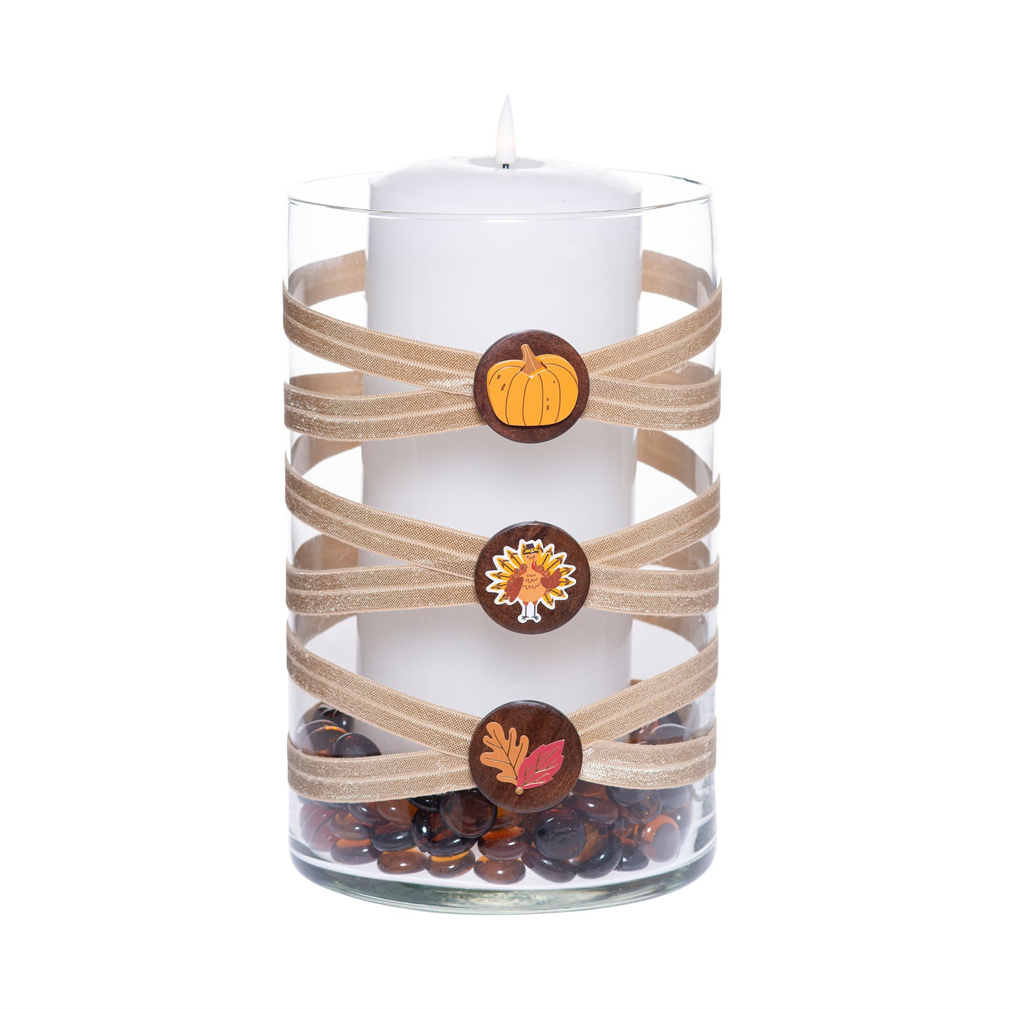 6" x 10" Cylinder Beige 5X 6 Orange Icon Stickers Thanksgiving Collection Complete Set FREE SHIPPING