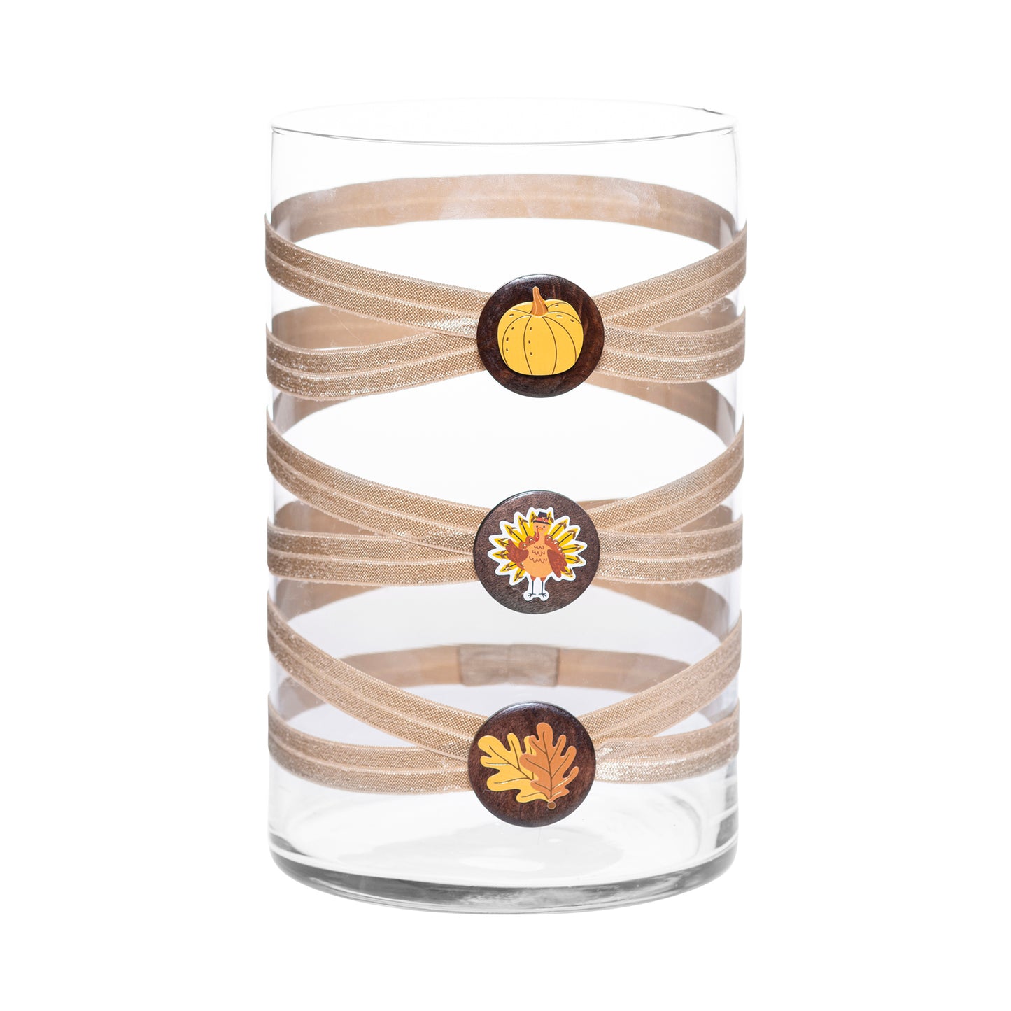 6" x 10" Cylinder Beige 5X 6 Gold Icon Stickers Thanksgiving Collection Complete Set FREE SHIPPING