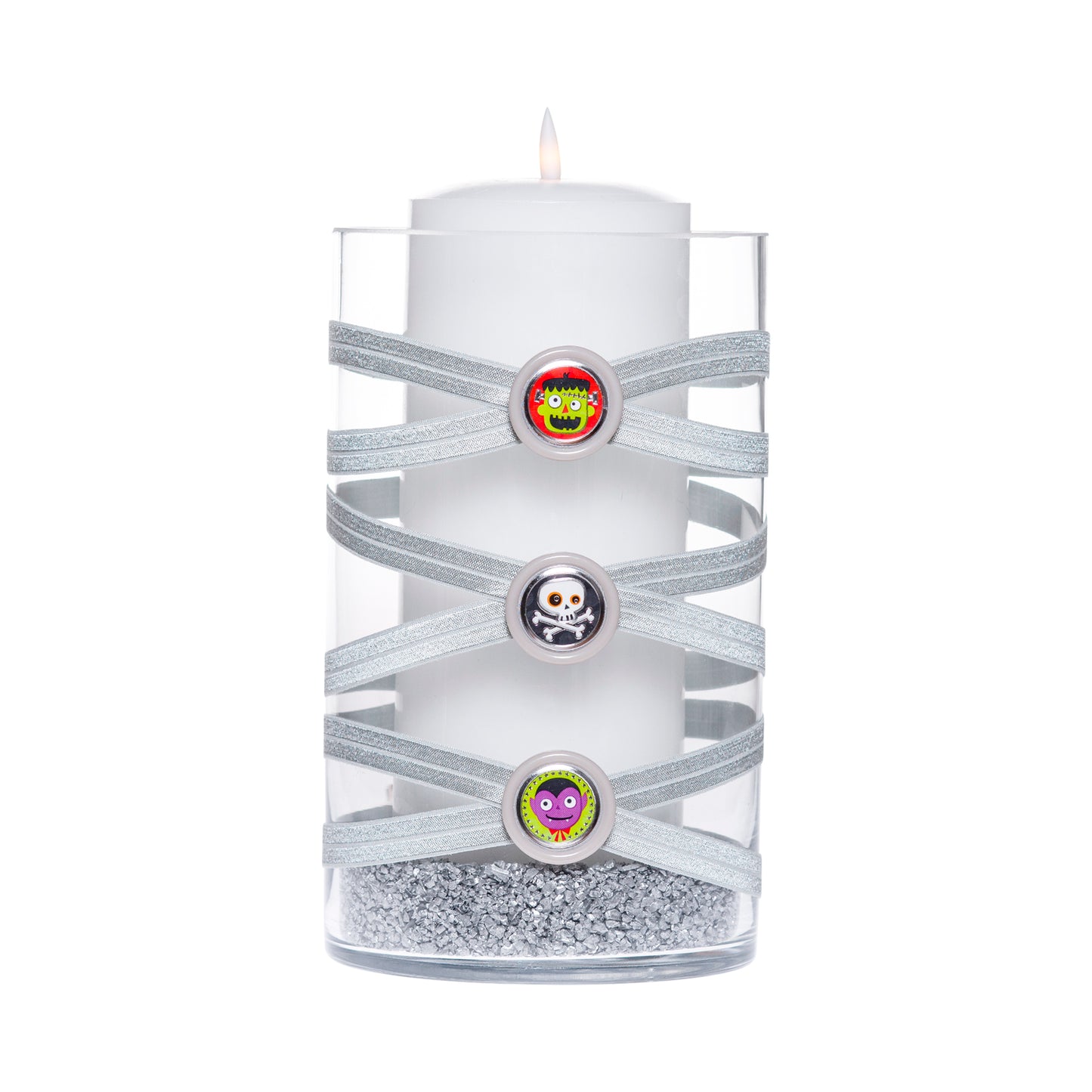 6" x 10" Cylinder Silver 5X 6 Gray Icon Stickers 1 Halloween Collection Complete Set FREE SHIPPING