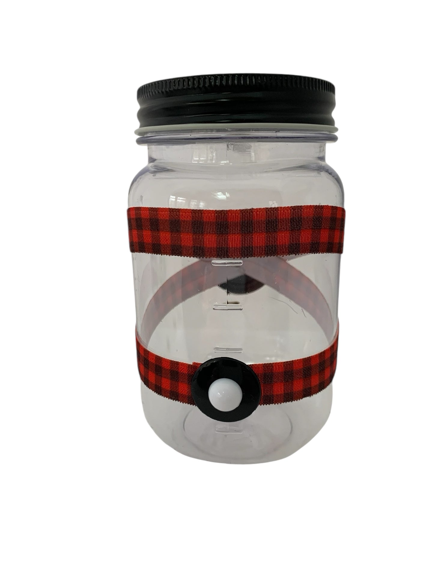 Large Jar Christmas Holiday Red Black Buffalo Plaid Reindeer Stocking Stuffer Children's Table Party Candy Favor FREE SHIPPING