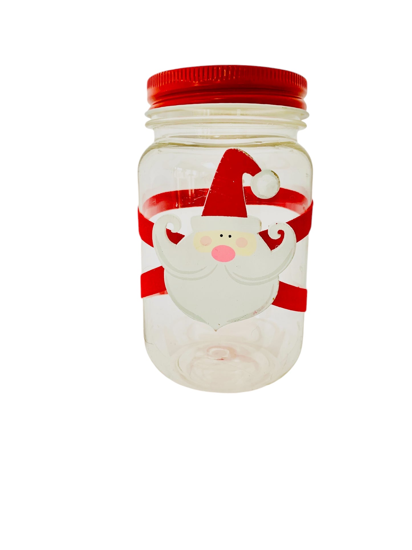Large Jar Christmas Holiday Red Wooden Santa Stocking Stuffer Children's Table Party Candy Favor FREE SHIPPING