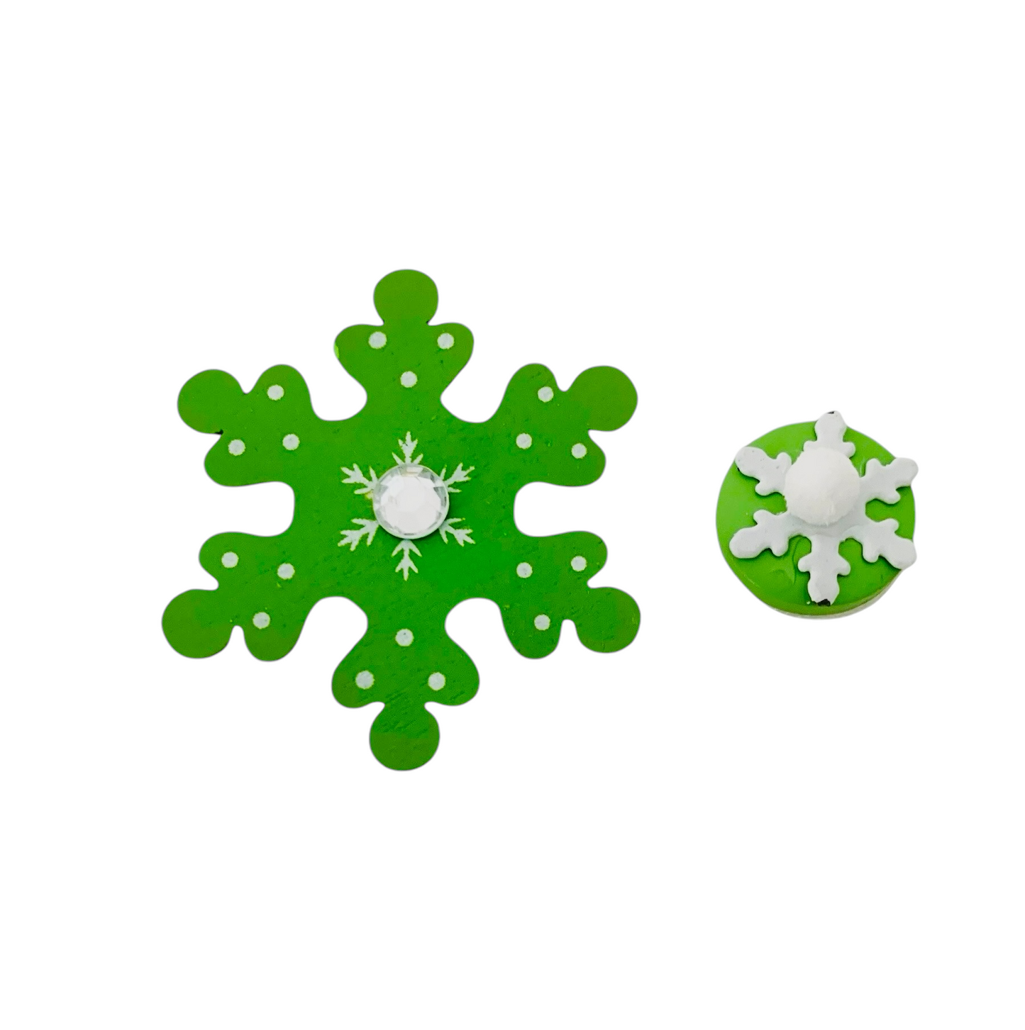 Large Jar Christmas Holiday Lime Green Wooden Snowflake Stocking Stuffer Children's Table Party Candy Favor FREE SHIPPING