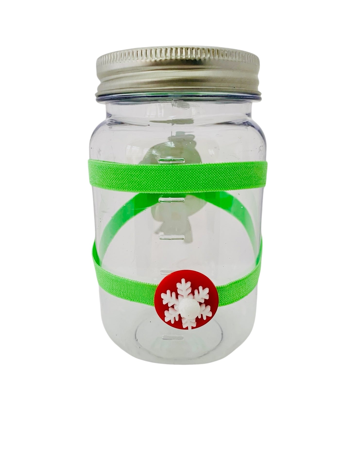 Large Jar Christmas Holiday Lime Green Wooden Snowman Stocking Stuffer Children's Table Party Candy Favor FREE SHIPPING