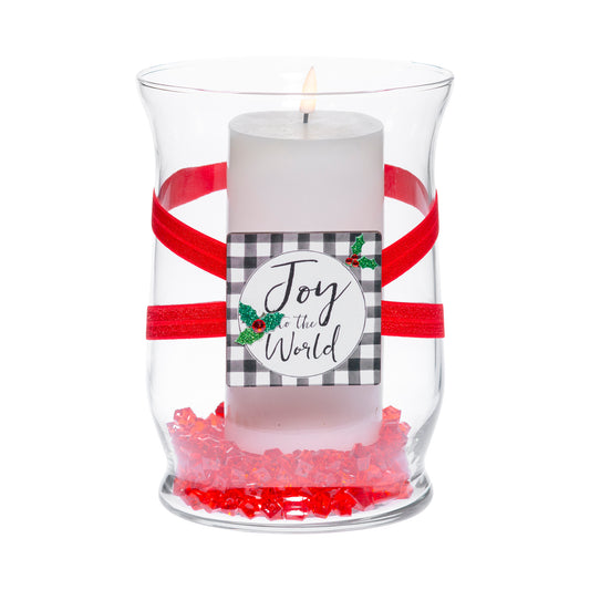 5.5" x 8" Hurricane Red 1X 2 Black White Buffalo Plaid Holly Joy To World Holiday Collection Complete Set FREE SHIPPING