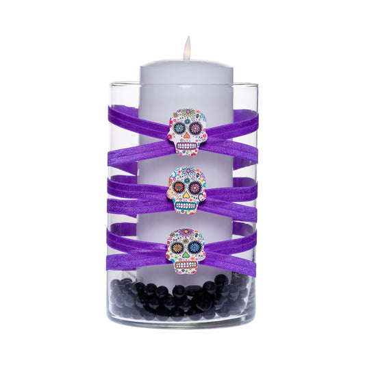 6" x 10" Cylinder Purple 5X 6 Day of the Dead Skulls Dia de Muertos Clips Fall-O-Ween Collection Complete Set FREE SHIPPING