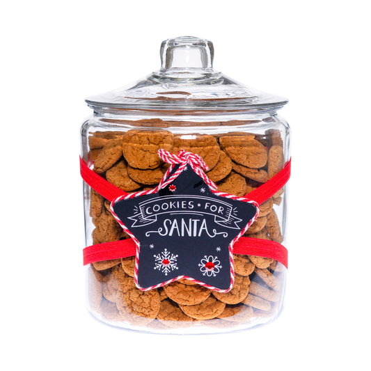 7" x 10" 1 Gallon Cookie Jar Red 1X 2 Chalkboard Star Cookies For Santa Holiday Collection Complete Set FREE SHIPPING