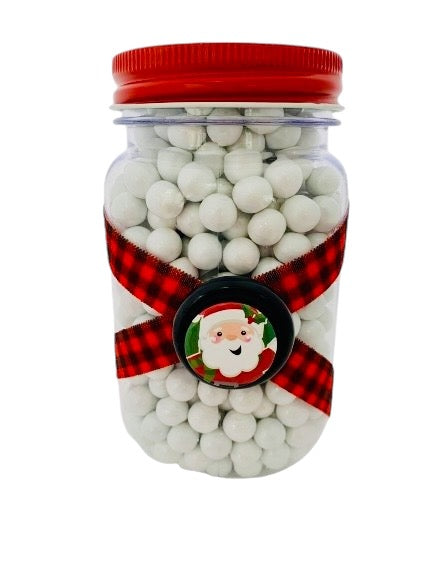 Large Jar Christmas Holiday Red Black Buffalo Plaid Jolly Santa Stocking Stuffer Children's Table Party Candy Favor FREE SHIPPING