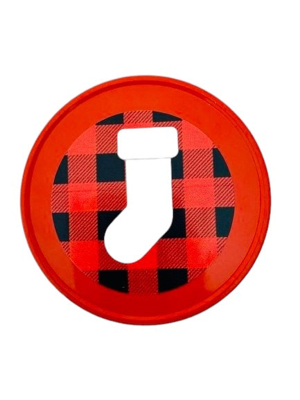 Large Jar Christmas Holiday Red Black Buffalo Plaid Jolly Santa Stocking Stuffer Children's Table Party Candy Favor FREE SHIPPING