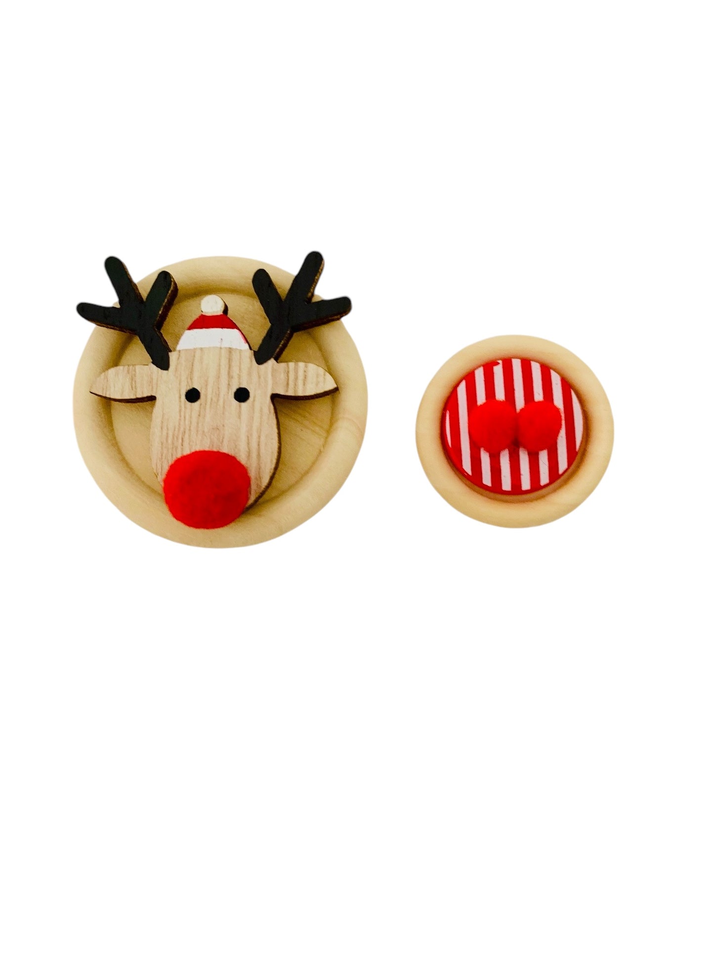 Large Jar Red Black Buffalo Plaid Wood Rudolph Reindeer Stocking Stuffer Children's Table Party Candy Favor FREE SHIPPING