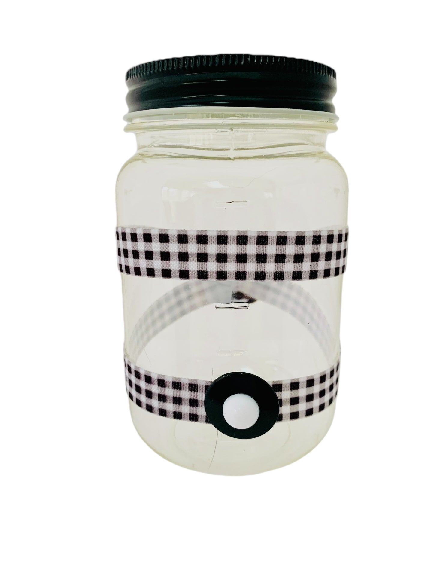 Large Jar Christmas Holiday Black White Buffalo Plaid Red White Snowflake Stocking Stuffer Children's Table Party Candy Favor FREE SHIPPING